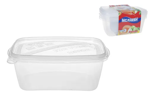 HEIDRUN - Dóza na potraviny obdĺžnik MC Fresh, 3ks x 1,2L