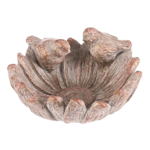 Betónové napájadlo pre vtáčiky Kvet, 18 x 19 x 10 cm