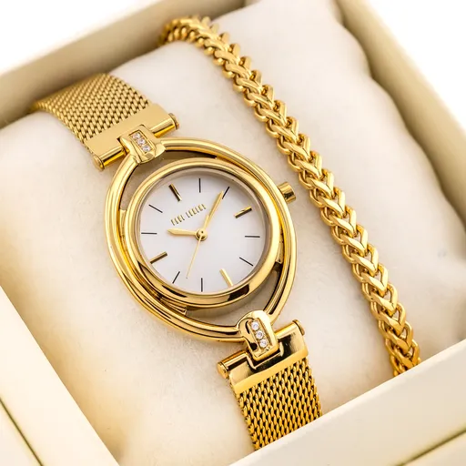 DÁMSKA DARČEKOVÁ SADA PAUL LORENS - Hodinky + náramok - (zg555f)