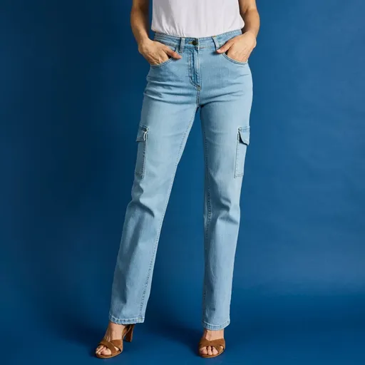 Cargo rovné strečové džínsy