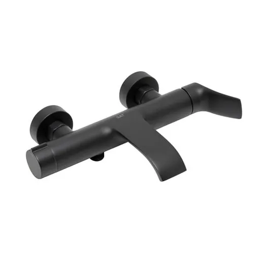 Vaňová batéria SAT Infinitio bez sprchového setu 150 mm čierna matná SATBSINF222C