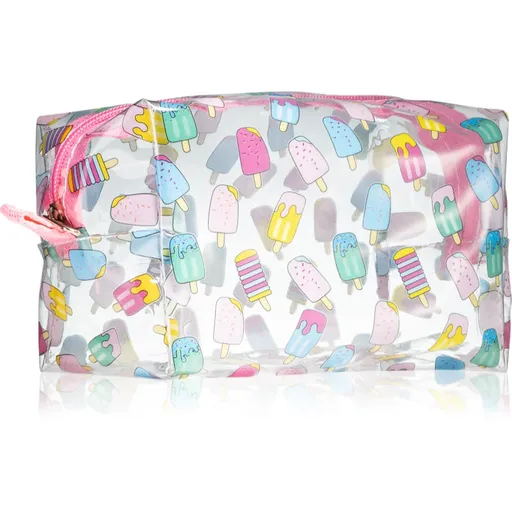 BrushArt Accessories Transparent cosmetic bag transparentná kozmetická taštička Ice Cream 1 ks