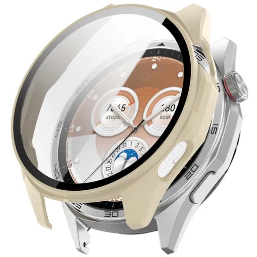 PC FULL COVER Plastový kryt so sklom pre Huawei Watch GT 6 46mm IVORY