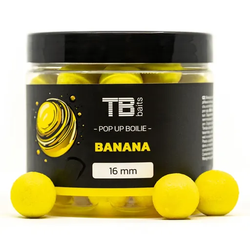 Tb baits plávajúce boilie pop-up banana + nhdc 65 g-12 mm