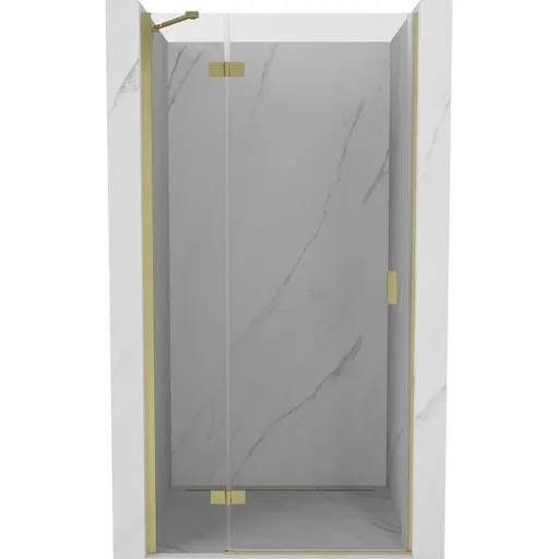 MEXEN/S - Mist-H sprchové dvere krídlové ľavé 70, transparent, zlatá kartáčovaná 8A5-070-000-55-00-L