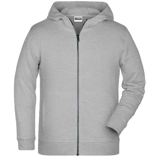 James & Nicholson (Daiber) Detská mikina na zips z biobavlny 8026k - Šedý melír | XL