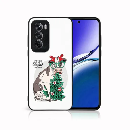 MY ART Kryt s vianočným dizajnom Oppo Reno12 5G MERRY CHRISTMAS (074)