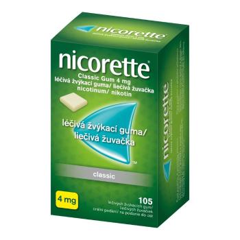 Nicorette Classic Gum 4 mg proti fajčeniu 105 ks