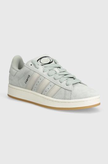 Nubukové tenisky adidas Originals Campus 00s strieborná farba, ID8269