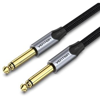 Vention Cotton Braided 6,5 mm Male to Male Audio Cable 0,5 m Gray Aluminum Alloy Type (BASHD)