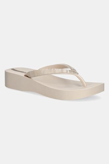 Šľapky Ipanema MESH X PLAT dámske, béžová farba, na platforme, 83612-BB803