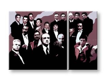 Ručne maľovaný POP Art obraz The MAFIA Family