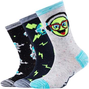 Skechers  3PPK Boys Casual Space and Smileys Socks  Športové ponožky Viacfarebná