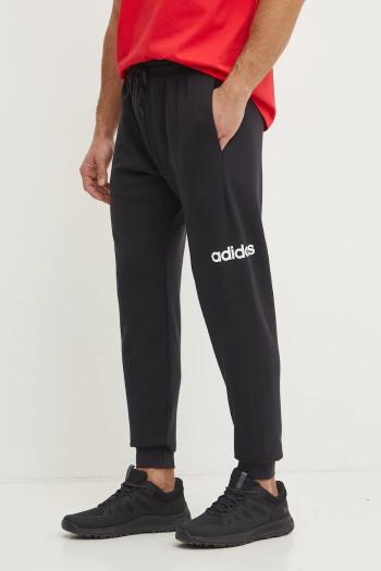 Tepláky adidas Essentials Linear čierna farba, s potlačou, JN1799