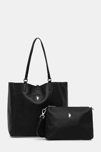 Obojstranná kabelka U.S. Polo Assn. Rogersville čierna farba, BIURR8906WVP