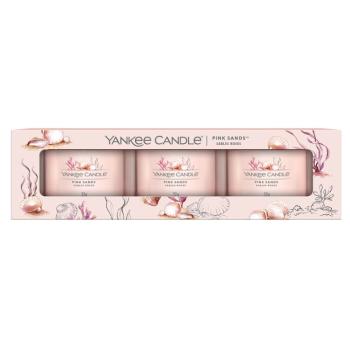 YANKEE CANDLE Pink Sands Votív v skle sada 3 x 37 g