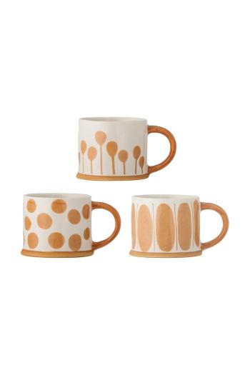 Sada pohárov Bloomingville Linora 450 ml 3-pak oranžová farba