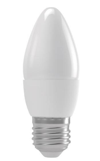 EMOS LED ZIAROVKA CANDLE,6W/42W E27,WW TEPLA BIELA,500 LM,BASIC A+