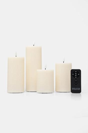 Súprava led sviečok Deluxe Homeart Giftbox LED Candle 4-pak béžová farba