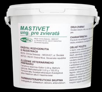 Mastivet masť na vemeno s gáfrom pre dojnice 900g