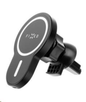 FIXED držiak do auta MagClick s bezdrôtovým nabíjaním, 15W, USB-C, čierna