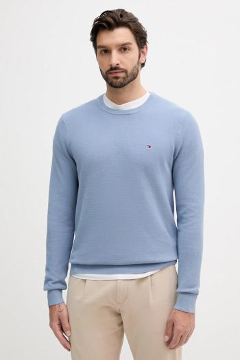 Bavlnený sveter Tommy Hilfiger čierna farba, ľahké, MW0MW36347