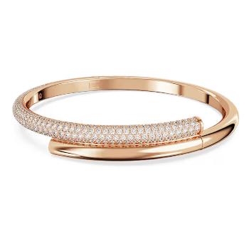 Swarovski Pevný ružovozlátený náramok s kryštálmi Dextera 5700932 16 cm