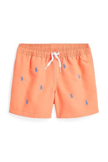 Detské plavkové šortky Polo Ralph Lauren oranžová farba, 322966844001