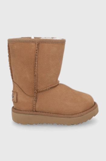 Detské semišové snehule UGG hnedá farba