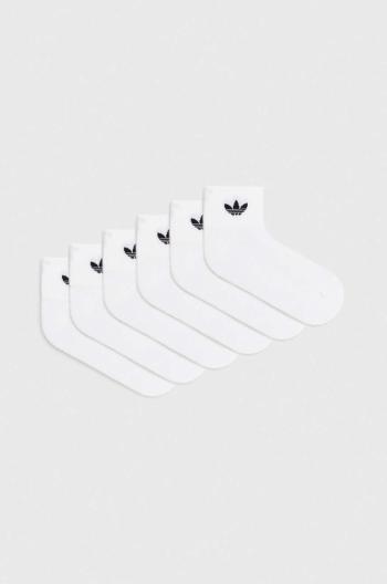 Ponožky adidas Originals 6-pak biela farba, IJ5627