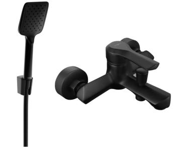 MEXEN/S - Saber R62 vaňová batéria so sprchou set, čierna 7213R62-70