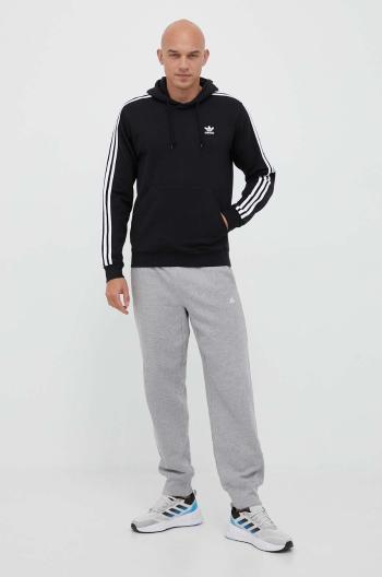 Mikina adidas Originals pánska, čierna farba, s kapucňou, s nášivkou