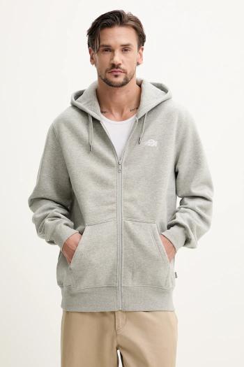 Mikina Dickies SUMMERDALE ZIP THROUGH pánska, šedá farba, s kapucňou, jednofarebná, DK0A4YQA