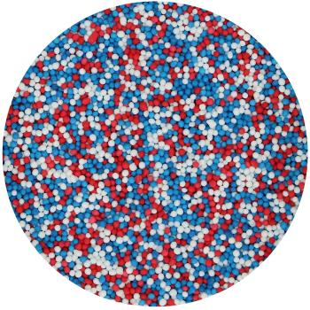 Cukor golyócskák Nonpareils Red White Blue 80 g