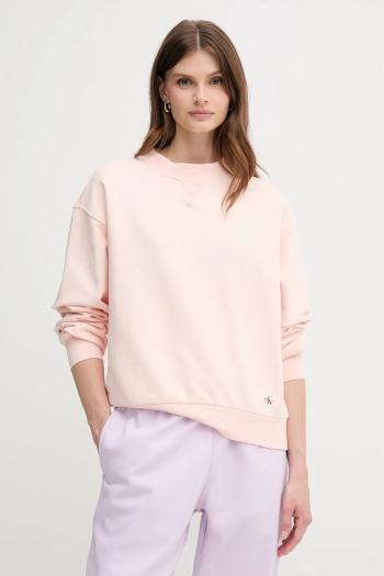 Bavlnená mikina Calvin Klein Jeans béžová farba, jednofarebná, LV047B238G