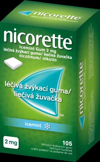 NICORETTE Icemint Gum 2mg liečivé žuvačky 105 ks