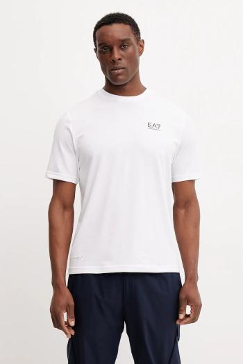 Tréningové tričko EA7 Emporio Armani biela farba, s potlačou, AF13956.7M000124
