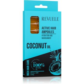 Revuele Coconut Oil Active Hair Ampoules sérum na vlasy pre výživu a hydratáciu 8x5 ml