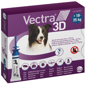 Vectra 3D dog M pipety proti kliešťom a blchám pre psy od 10-25kg 3ks