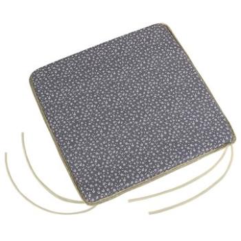 Bellatex Adela hladký – 40 × 40 cm, hladký – sivá kytička (6349)