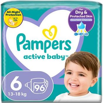 PAMPERS Active Baby veľkosť  6 (96 ks) – mesačné balenie (8001090951892)