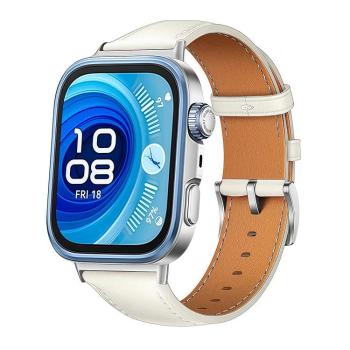 LEATHER Kožený remienok pre Huawei Watch Fit 4 / Fit 4 Pro biely