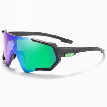 KDEAM Collins 03 cyklistické okuliare, Black / Blue Green