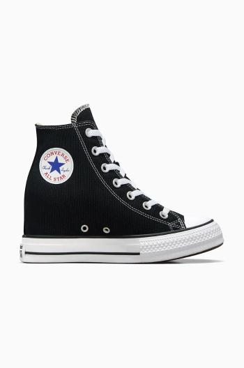 Tenisky Converse Chuck Taylor All Star Wedge dámske, čierna farba, A11909C