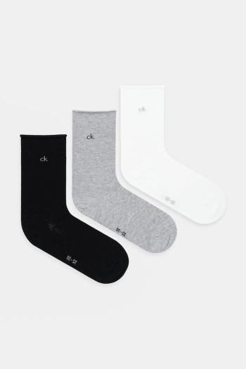 Ponožky Calvin Klein 3-pak biela farba, 701234368