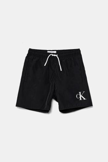 Detské plavkové šortky Calvin Klein Jeans čierna farba, KV0KV00056