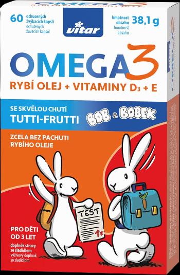 VITAR KIDS Omega 3 + Vitamín D + Vitamín E 60 kapsúl