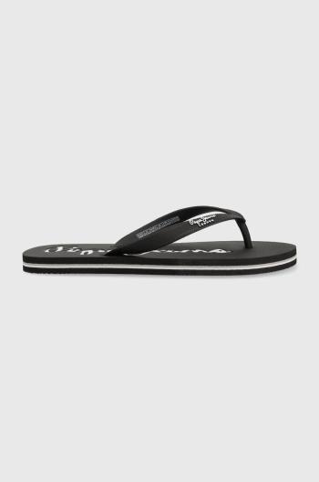 Žabky Pepe Jeans BAY BEACH pánske, čierna farba, PMS70128,