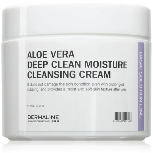 Dermaline Basic Solution Line Aloe Vera Deep Clean Moisture Cleansing Cream hĺbkovo čistiaci krém s aloe vera pre citlivú pleť 300 ml