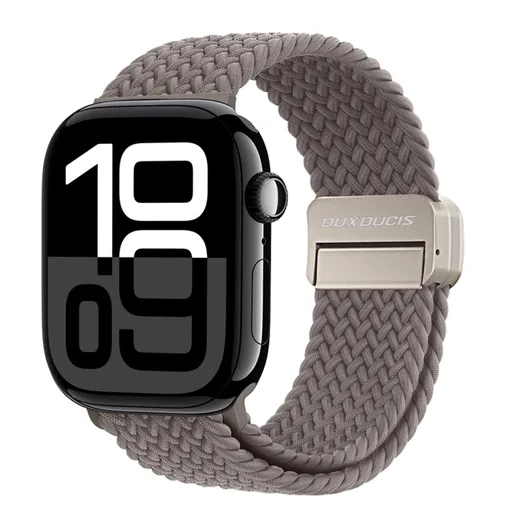 DUX BRAIDED Nylonový remienok pre Apple Watch 10 / 11 46mm šedý